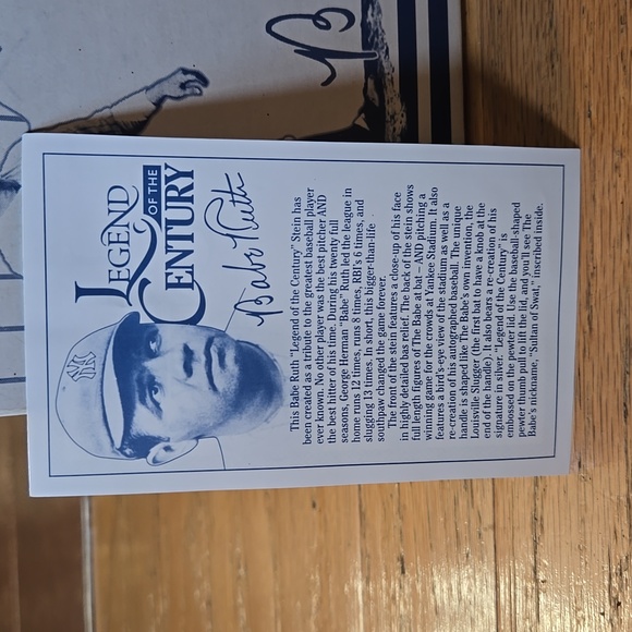 Avon Babe Ruth "Ledgend Of The Century" Beer Stein 1999  Porcelain Collectors - Picture 12 of 16